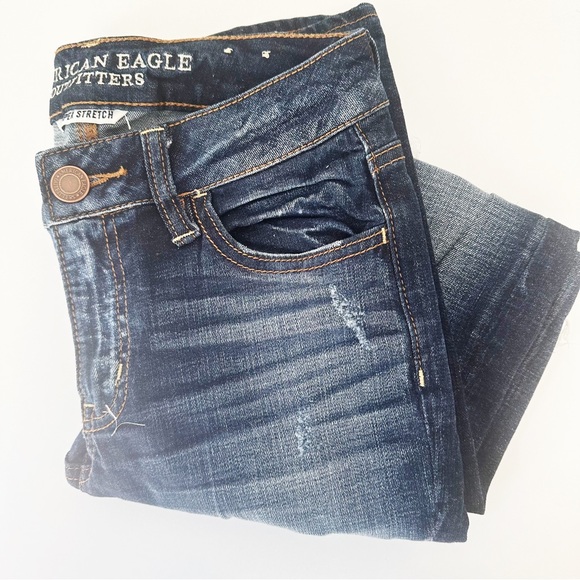 American Eagle Distressed Jeans Jeggings size 4 White Washed - Picture 5 of 6